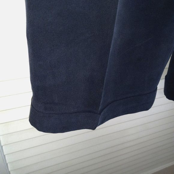 Jones New York Silk Lined Blue Pants Size 14 Pockets Wide Leg Cuffed Hems NEW - Picture 6 of 16